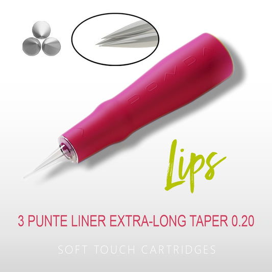 LIPS NEEDLES 3 TIPS LINER EXTRA-LONG TAPER 0.20