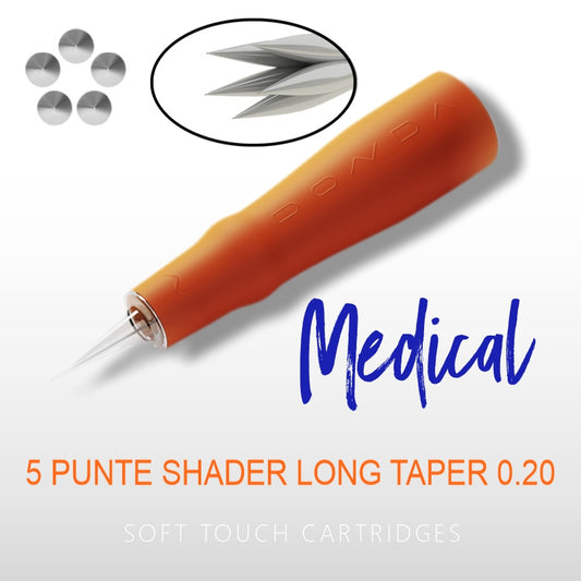 MEDICAL NEEDLES 5 TIPS SHADER LONG TAPER 0.20