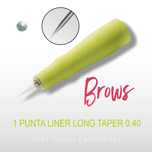 BROWS NEEDLES 1 TIP LINER LONG TAPER 0.40